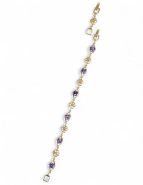 Pulsera Og 18 k con acabado baño de oro