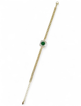 Pulsera Og 18 k con acabado baño de oro