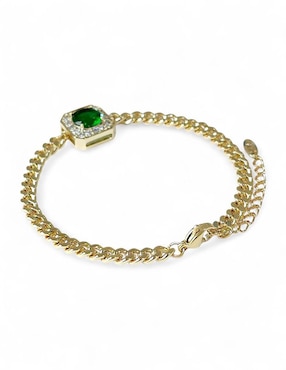 Pulsera Og 18 k con acabado baño de oro