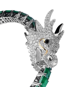 Brazalete Gladkova Joyería de plata P 925 con acabado pavé