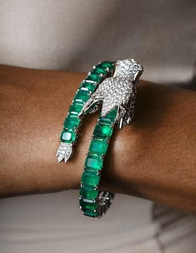 Brazalete Gladkova Joyería de plata P 925 con acabado pavé