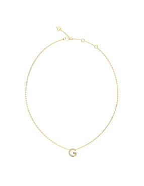 Collar con dije de letra g Guess Crystal