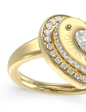 Anillo de corazón Guess Till Morning circonita pavé
