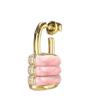 Aretes de candado Guess con acabado pavé circonita