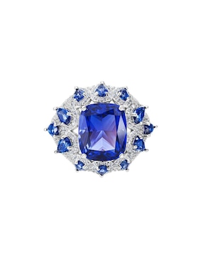 Anillo Gladkova Joyería P 925 de plata zafiro pavé