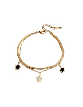 Collar y pulsera de estrella Moon de oro laminado 10 K