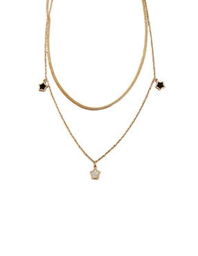 Collar y pulsera de estrella Moon de oro laminado 10 K