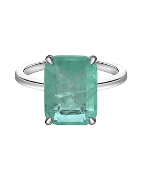 Anillo rectangular Gladkova Joyería P 925 de plata turmalina semi mate