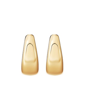 Aretes de aro Gladkova Joyería de plata P 925 con acabado chapa de oro