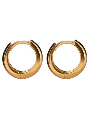 Aretes de aro Gladkova Joyería de plata P 925 con acabado chapa de oro