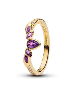 Anillo Pandora Disney Anna de plata P 925 zirconia cúbica con acabado baño de oro