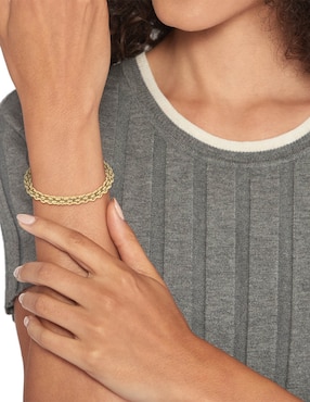 Brazalete Tommy Hilfiger Intertwined circles chain con acabado brillante
