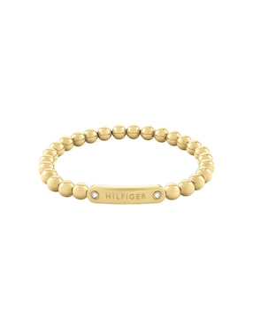 Brazalete Tommy Hilfiger Metal Beads con acabado brillante