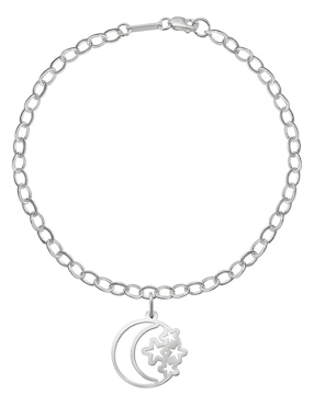 Pulsera Anamora por tanya moss de plata p925 Celeste
