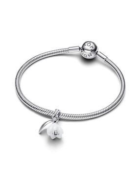 Charm de flor Pandora moments de plata P 925 zirconia cúbica
