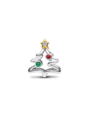 Charm de árbol de navidad Pandora moments de plata P 925 zirconia cúbica
