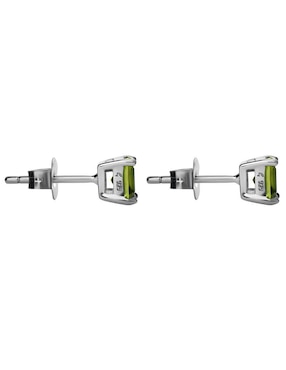 Broqueles cuadrados Gladkova Joyería de plata P 925 con acabado brillante peridote