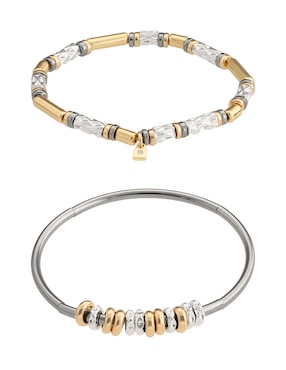Set de pulsera Nine West Tritone Rings and Bars