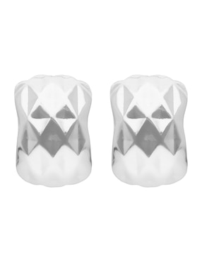 Aretes huggies Nine West Textured Baubles con acabado brillante