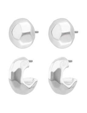 Set de aretes Nine West Textured Baubles con acabado pulido