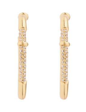 Arracadas Nine West con acabado pavé