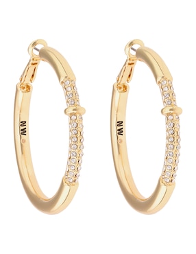 Arracadas Nine West con acabado pavé