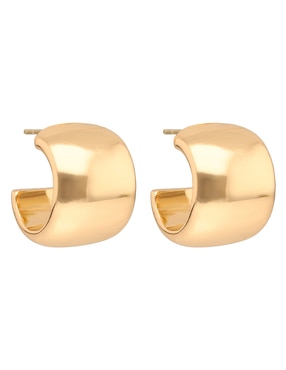 Aretes huggies Nine West Metal Ears con acabado brillante