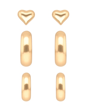 Set de aretes Nine West con acabado brillante