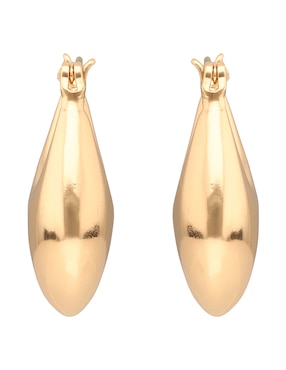 Aretes huggies Nine West Gold Nuggets con acabado brillante
