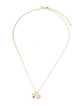 Collar con dije de corazón Carmela Mía Golden Enamel de baño de oro 14 K