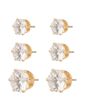 Set de aretes Anne Klein con acabado brillante
