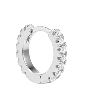 Piercing Carmela Mía con acabado baño de oro blanco 14 K zirconia