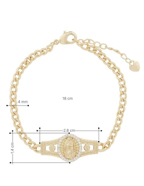 Pulsera Horoz 18 K con acabado chapa de oro