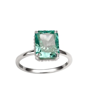 Anillo con gema rectangular Natalia Bojalil Luxury P 925 de plata zirconia pulido