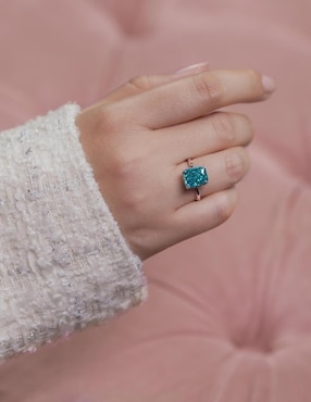 Anillo con gema rectangular Natalia Bojalil Luxury P 925 de plata zirconia pulido