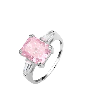 Anillo con gema rectangular Natalia Bojalil Luxury P 925 de plata zirconia pulido