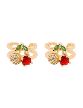 Ear cuff de cereza Oro Angelus con acabado brillante zirconia