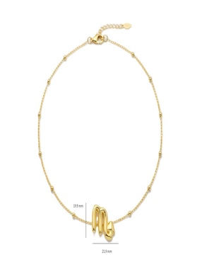Collar con dije de signo zodiacal Nira Signos Zodiacales de oro laminado 10 K