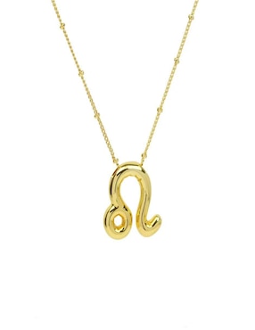 Collar con dije de signo zodiacal Nira de oro laminado 10 K