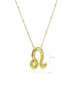 Collar con dije de signo zodiacal Nira de oro laminado 10 K