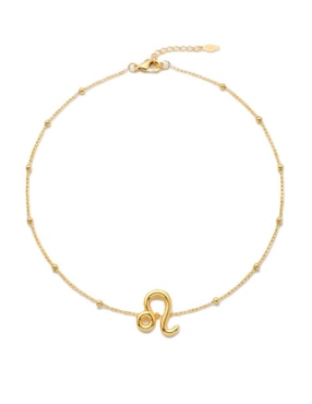 Collar con dije de signo zodiacal Nira de oro laminado 10 K