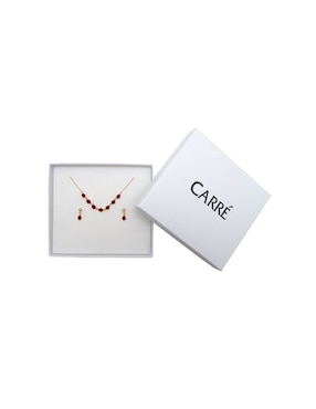Aretes y collar Carré