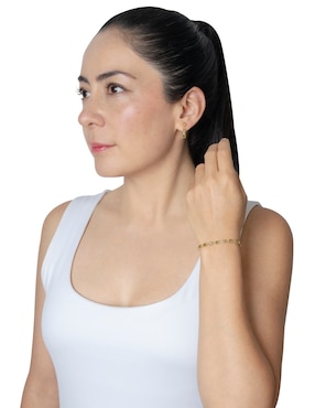 Aretes y pulsera Carré