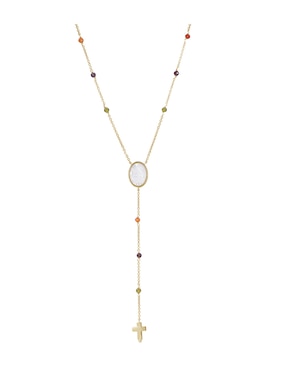 Collar de virgen Carmela Mía de baño de oro 14 K