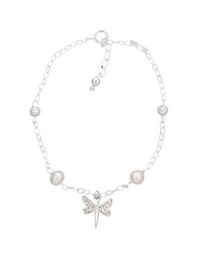 Pulsera Mauricio Serrano Jewelry de plata con perla P 925 con acabado brillante