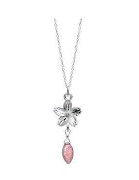 Collar con dije de flor Anante de plata P 925