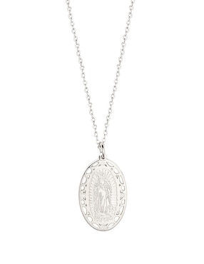 Collar con dije de virgen Anante Nube de plata P 925