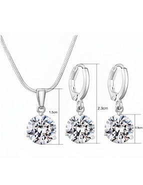 Aretes y collar Xtellar zirconia