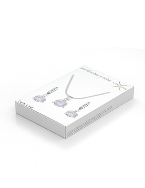 Aretes y collar Xtellar zirconia