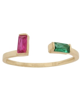 Anillo Horoz 10 k de oro zirconia pulido